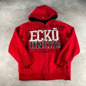 Youth Ecko Unltd Red Hoodie Sweatshirt Rhino Small Jacket